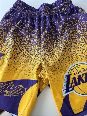 Purple & Gold Kids Basketball Shorts